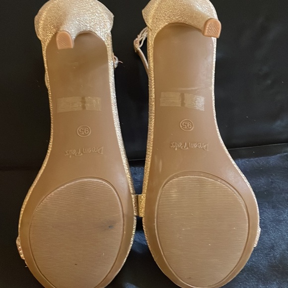 DREAM PAIRS Women's Glitter Gold Ankle Strap High Stiletto Heels Pumps Heel - Picture 12 of 14